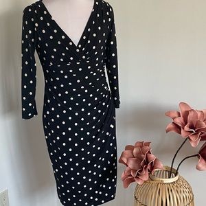 Ralph Lauren dress ,size 2 , black and white polka dot